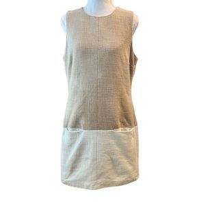 Michael Kors 60's Inspired Mini Sheath Dress Color Block With 2 Pockets